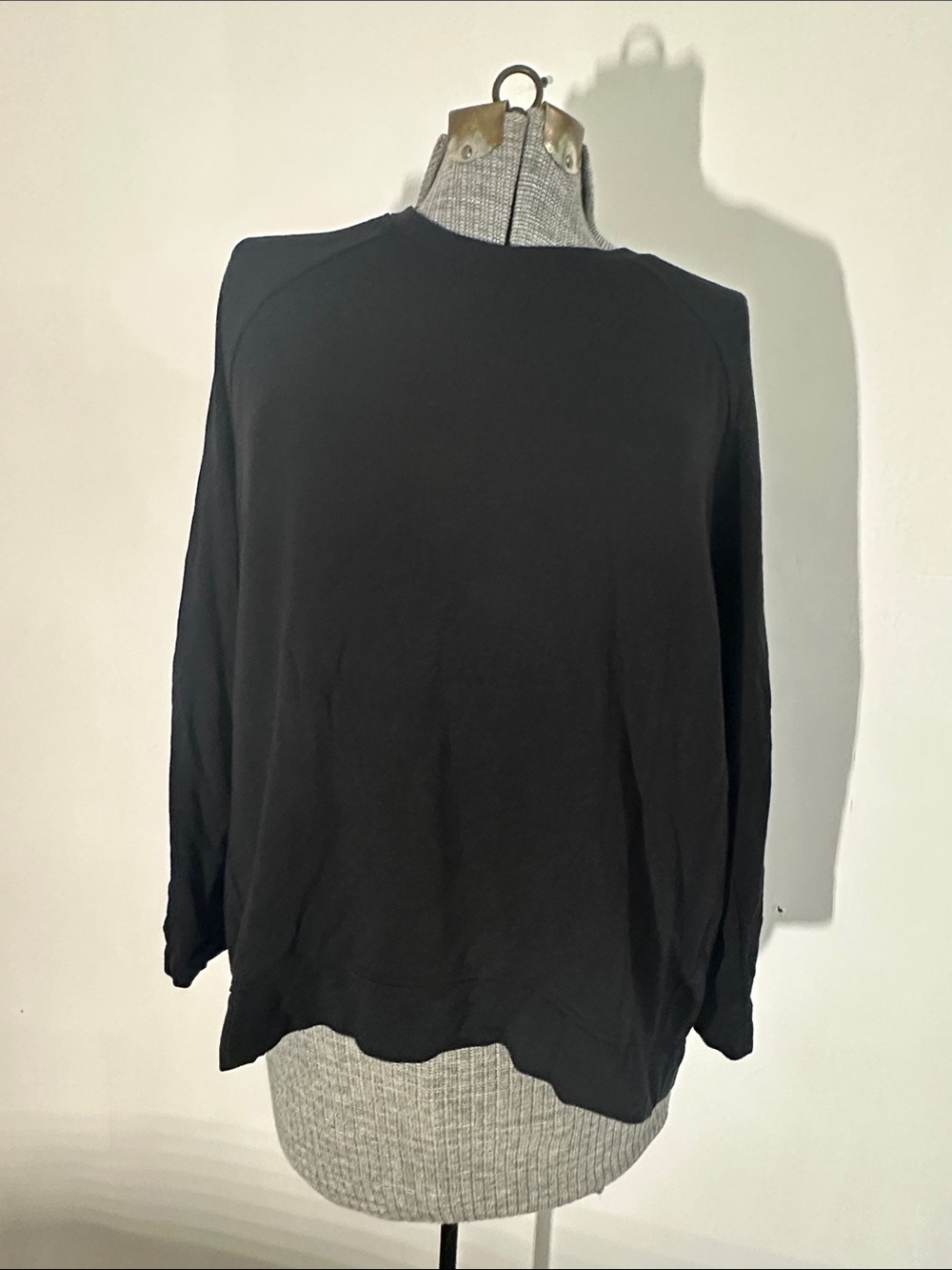 Workshop Republic Clothing Black Long Sleeve Crewneck Top